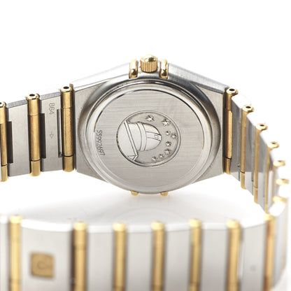 Omega Stainless Steel 18K Yellow Gold 25mm Constellation Quartz Watch White 1272.30 6 of 6