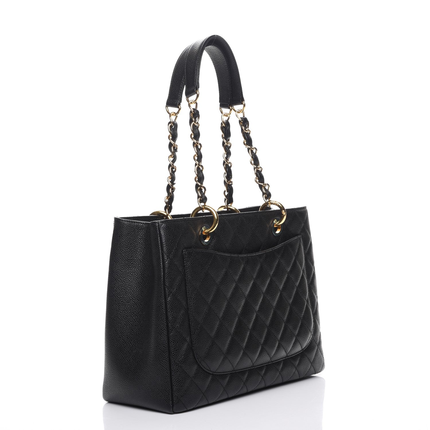 Chanel Caviar Quilted Grand Shopping Tote GST Black 3 of 8