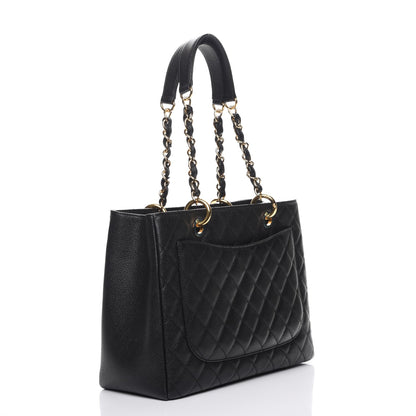 Chanel Caviar Quilted Grand Shopping Tote GST Black 3 of 8