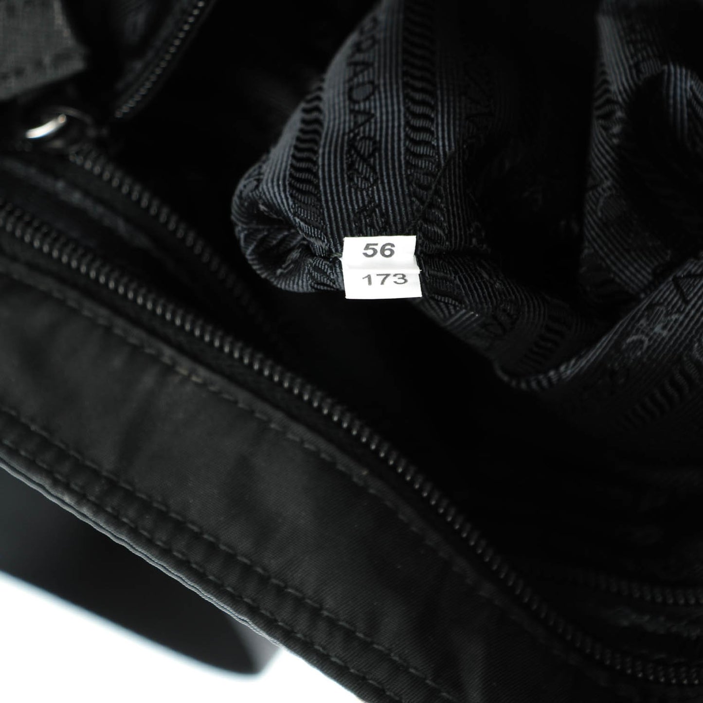 Nylon Saffiano Flat Messenger Bag Black