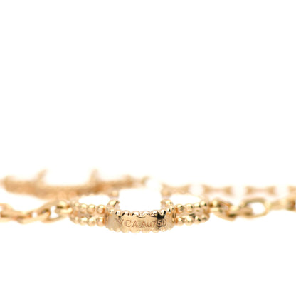 Van Cleef & Arpels 18K Yellow Gold Mother of Pearl 5 Motifs Vintage Alhambra Bracelet 4 of 5