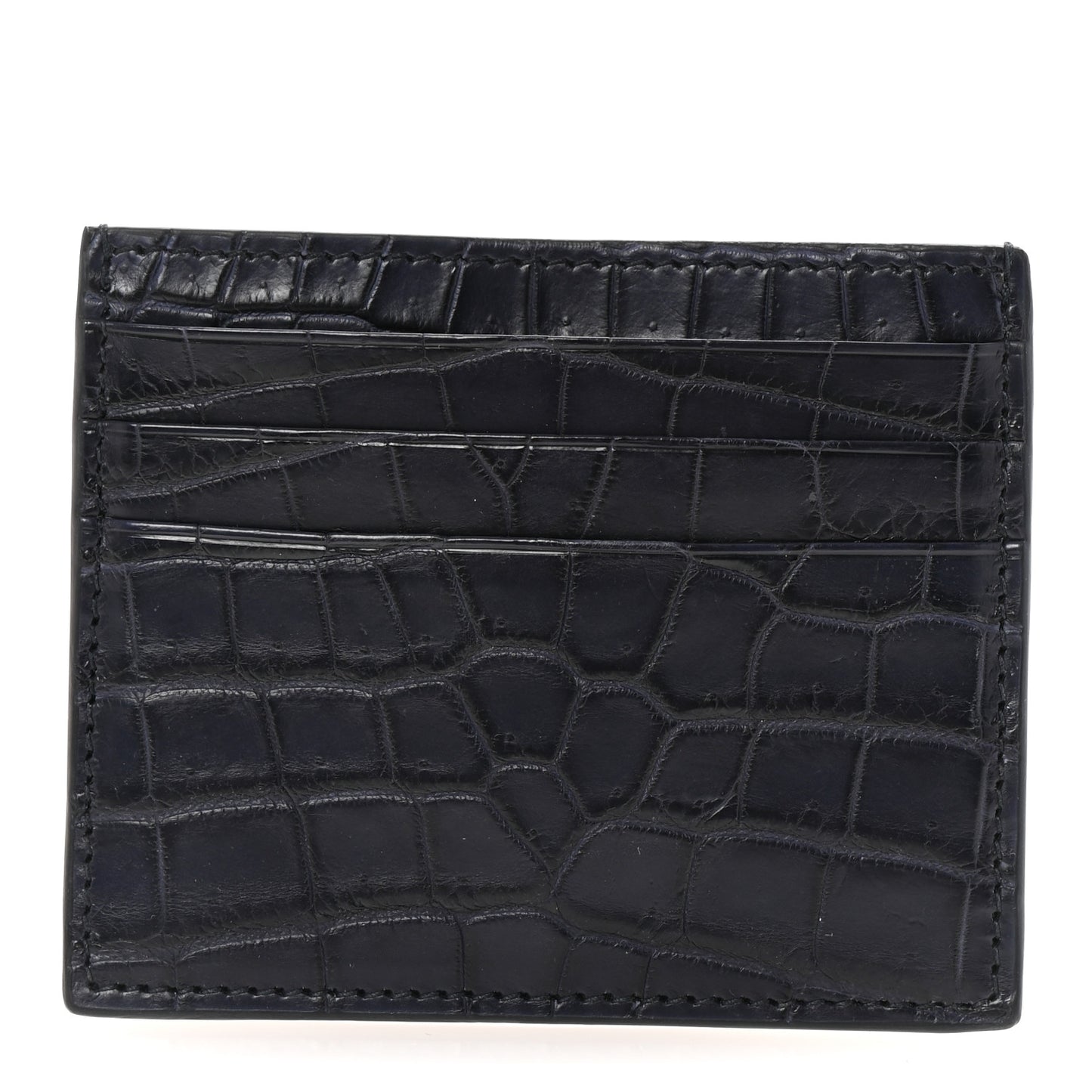 Crocodile Card Holder Navy Blue