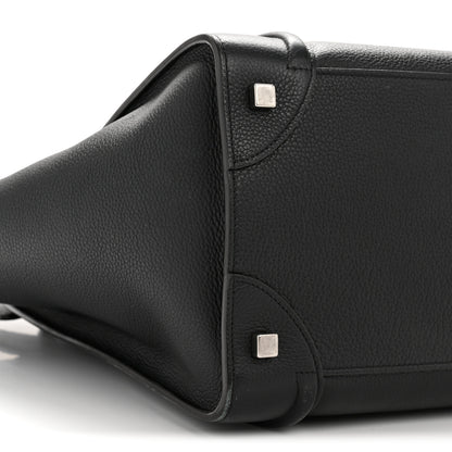 Celine Drummed Calfskin Mini Luggage Black 24 of 37