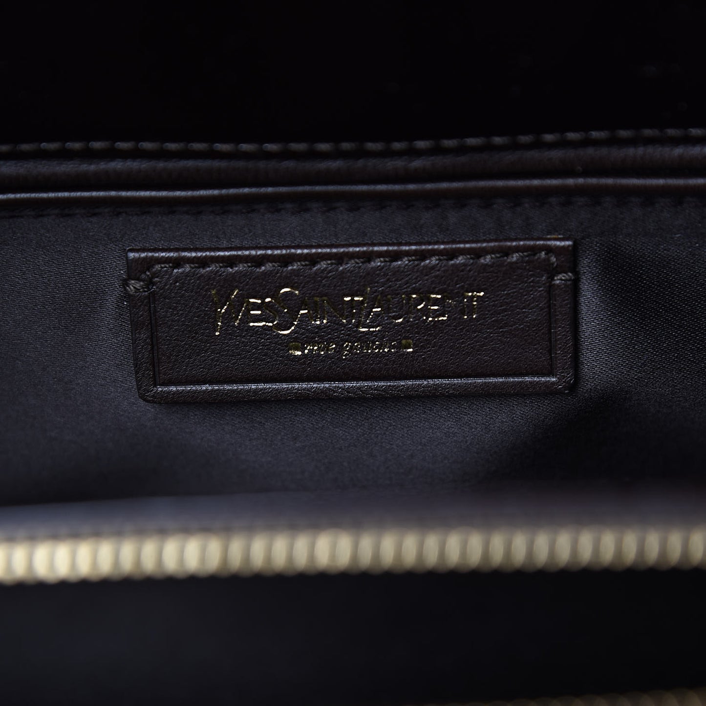 Patent Calfskin Large Uptown Dark Brown