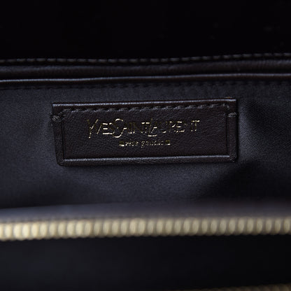 Saint Laurent Patent Calfskin Large Uptown Dark Brown 6 of 10