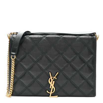 Saint Laurent Lambskin Quilted Mini Becky Chain Bag Vert Fonce 13 of 21