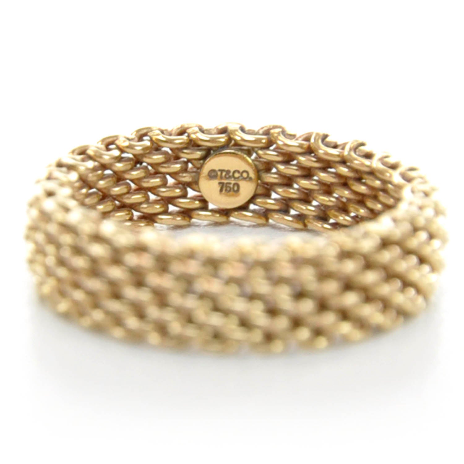 Tiffany 18k Rose Gold Narrow Mesh Somerset Ring 6 4 of 4