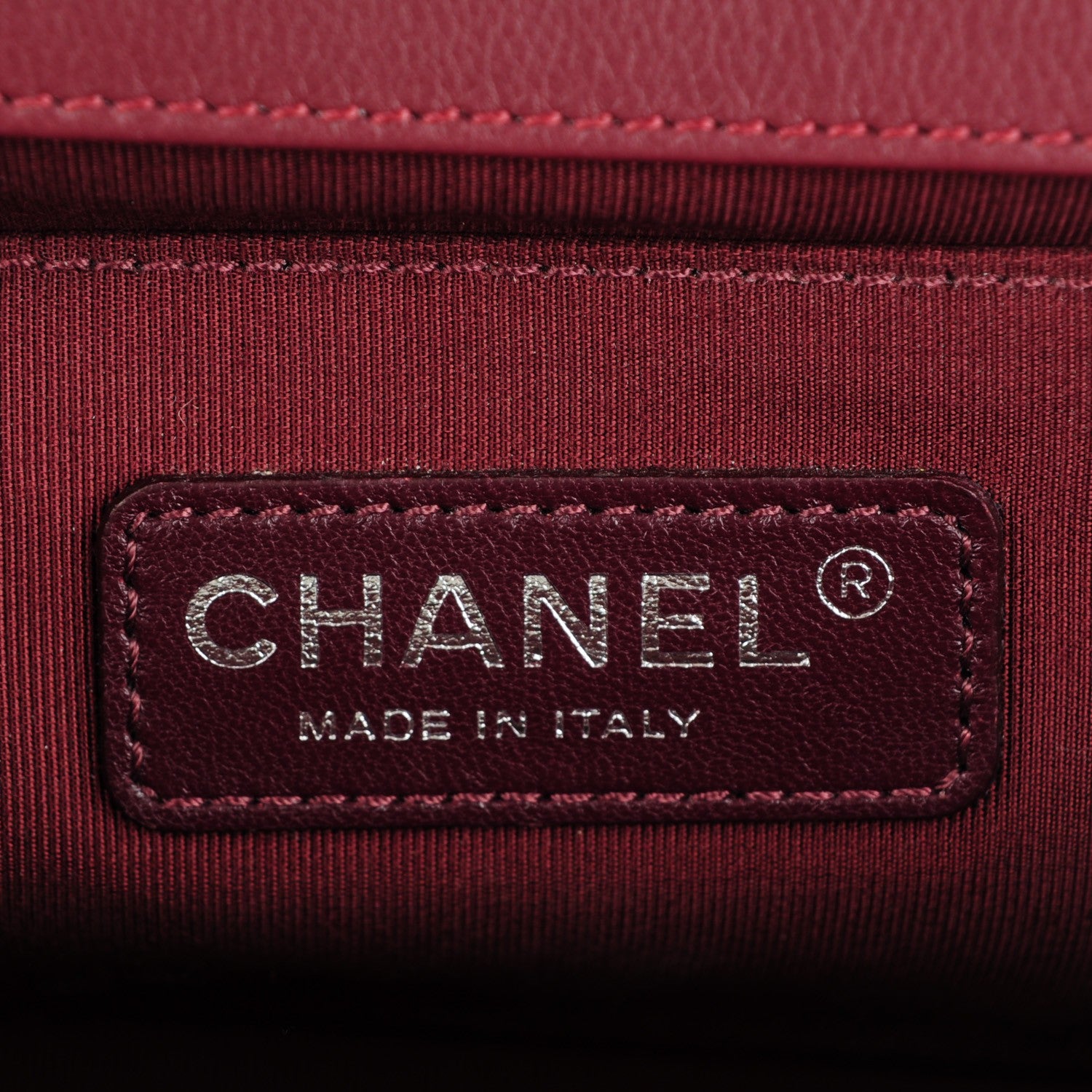 Chanel Velvet Quilted Medium Boy Flap Dark Red 6 of 7