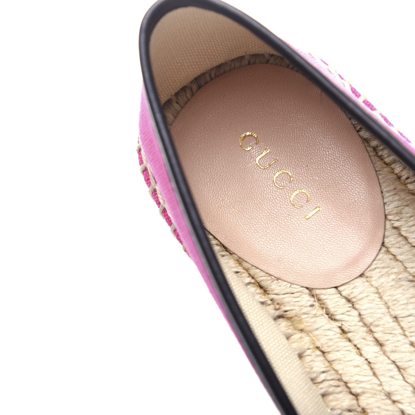 Canvas Logo Espadrilles 36.5 Cyclamen Rose Black