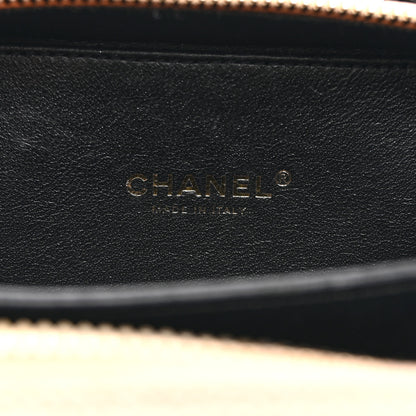 Chanel Caviar Quilted Small CC Filigree Vanity Case Beige Black 6 of 10