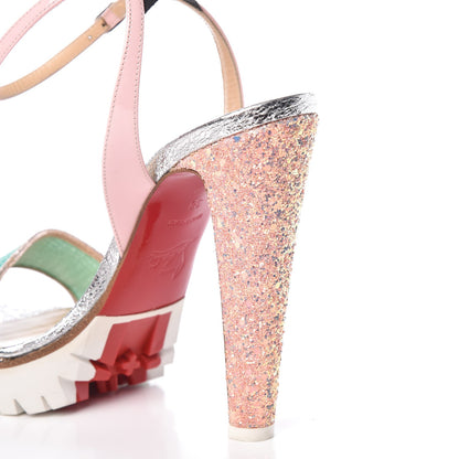 Christian Louboutin Mesh Patent Volumetric 120 Sandals 38 Opal 10 of 12