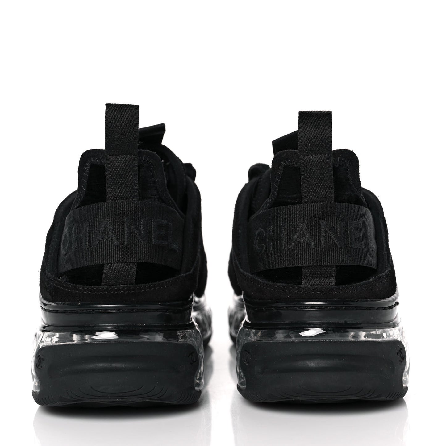 Suede Calfskin Velvet Grosgrain CC Sneakers 37.5 Black