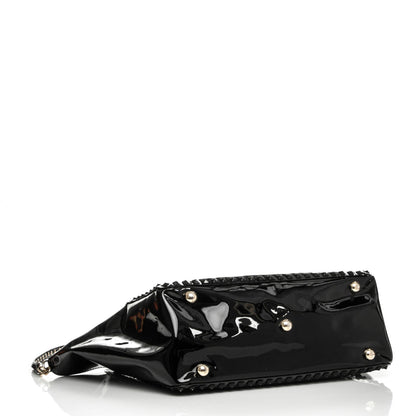 Valentino Garavani Patent Medium Rockstud Tote Black 5 of 5