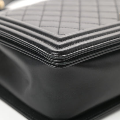 Chanel Lambskin Quilted New Medium Boy Flap Black 9 of 17