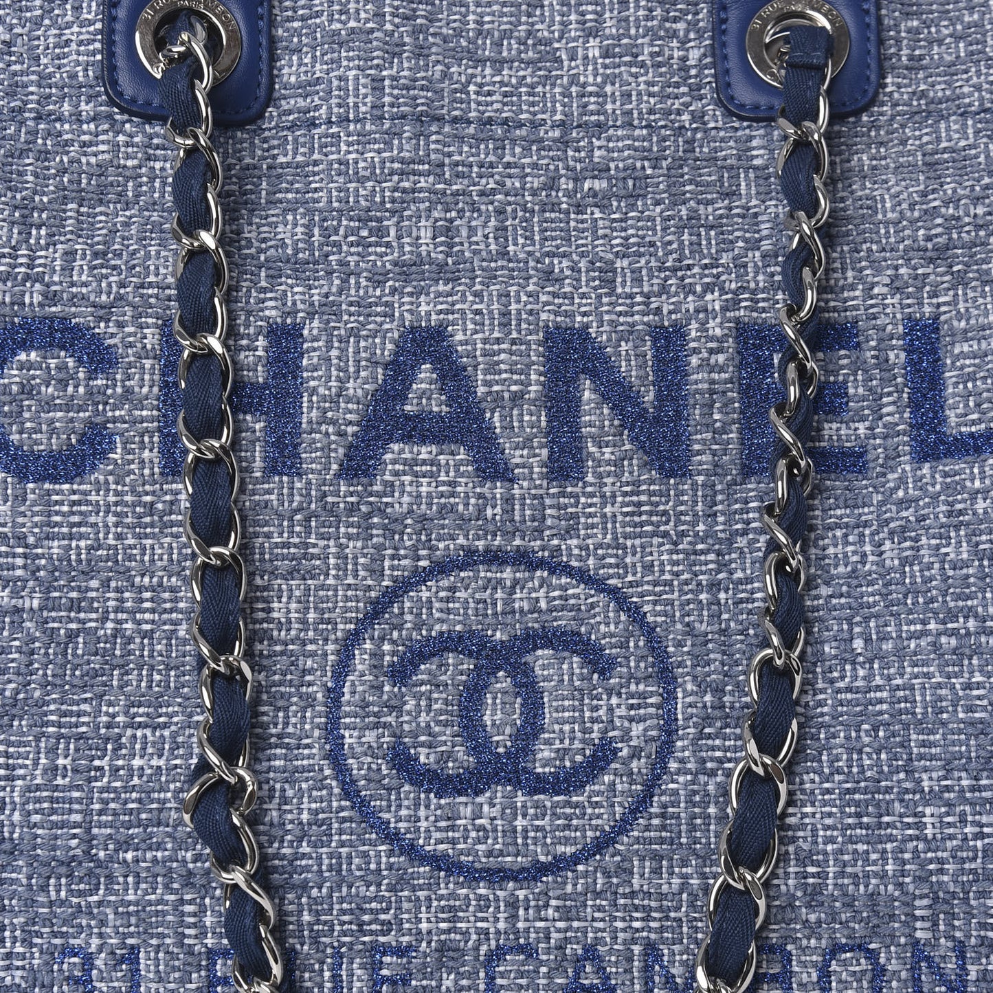 Canvas Extra Large Deauville Tote Blue