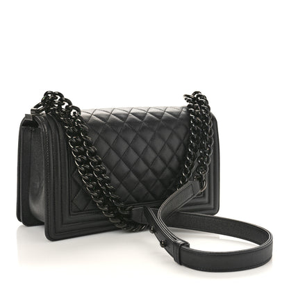 Chanel Caviar Quilted Medium Boy Flap So Black 2 of 9