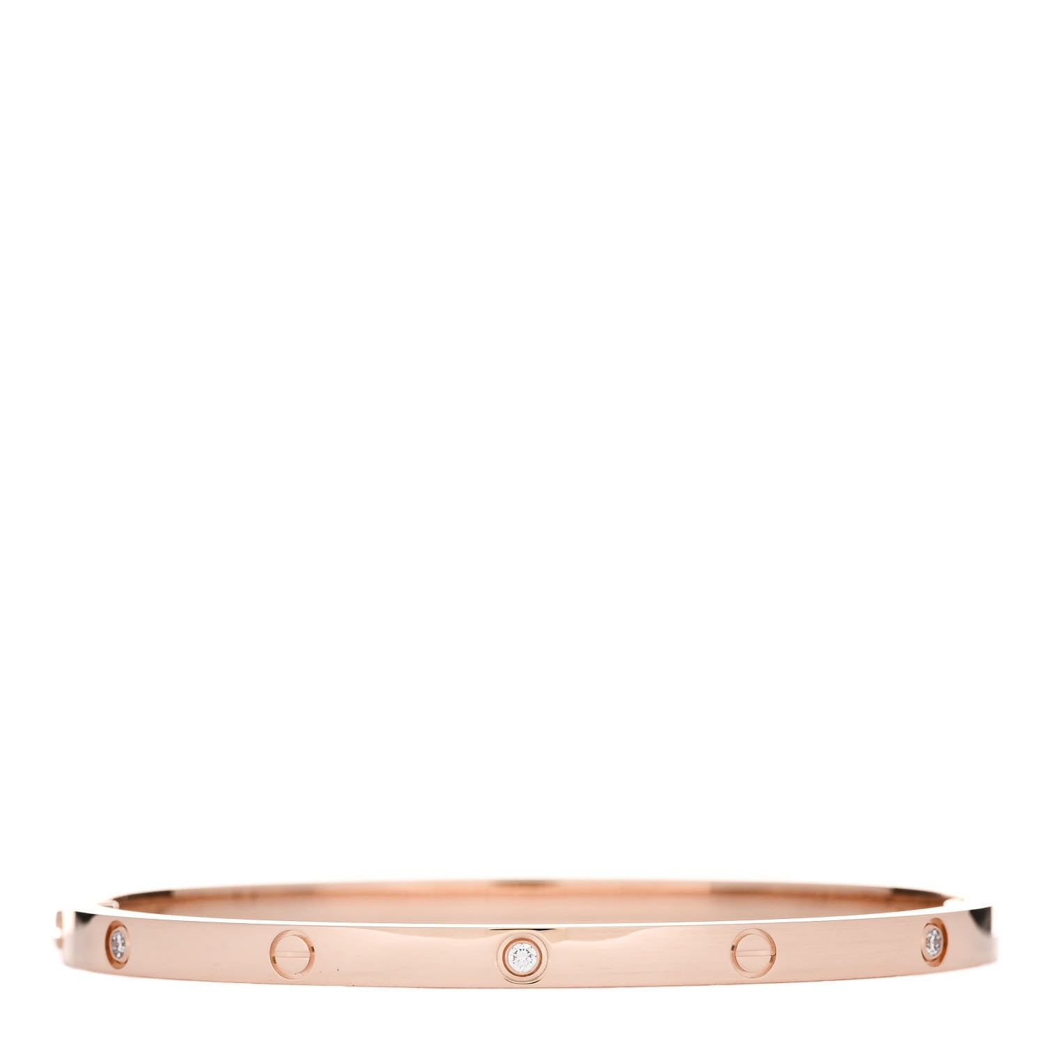 Cartier 18K Pink Gold 6 Diamond Small LOVE Bracelet 16 2 of 5