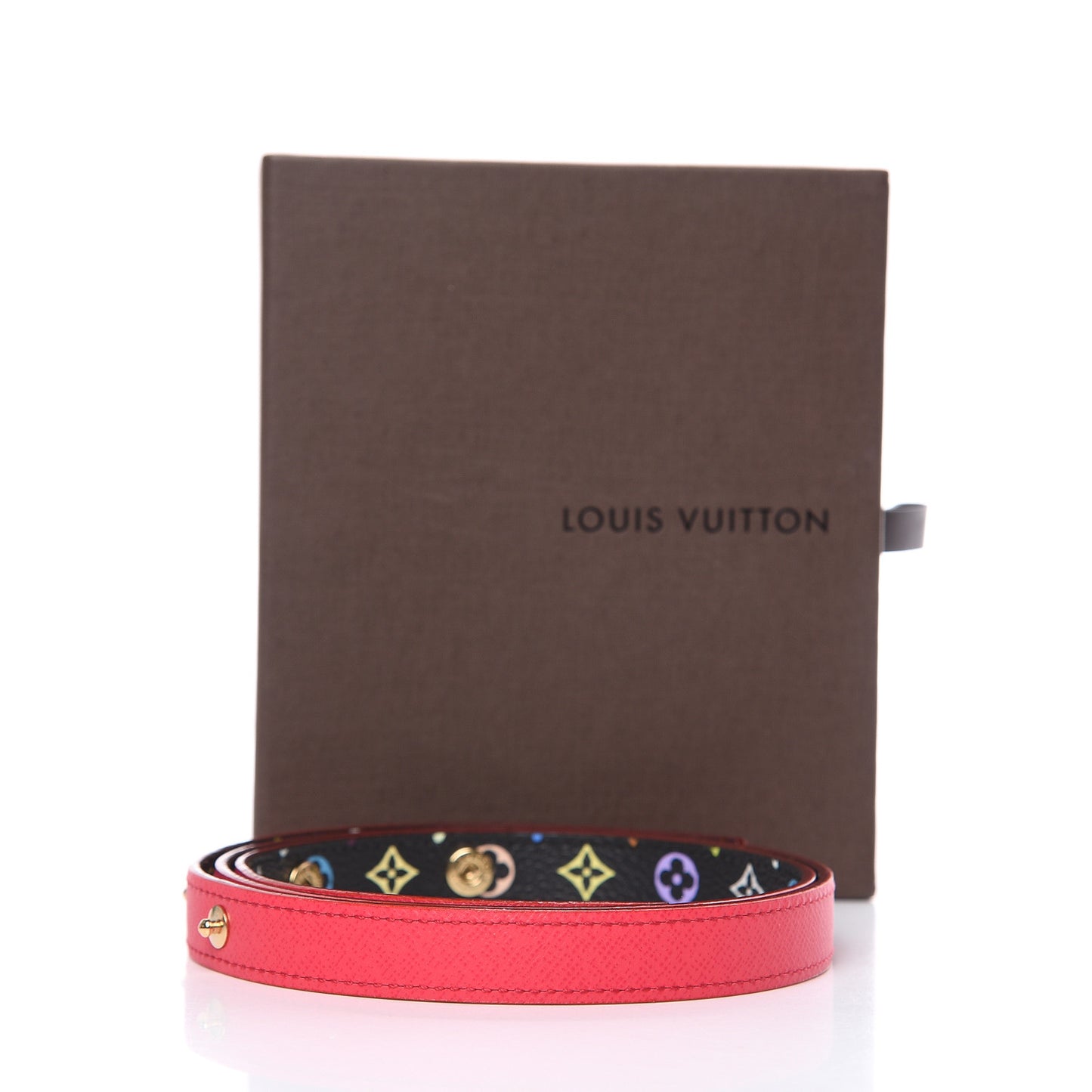 Monogram Multicolor Reversible Snap Belt 75 30 Black Fuchsia