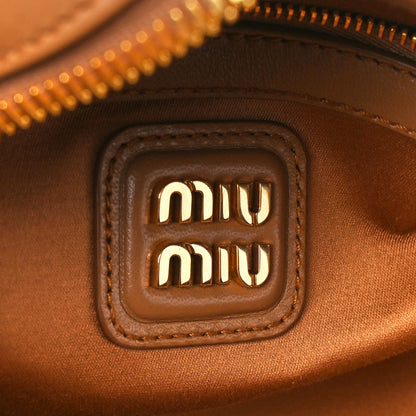 Miu Miu Nappa Matelasse Regular Arcadie Top Handle Bag Caramel 6 of 11