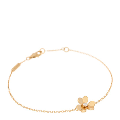 Van Cleef & Arpels 18K Yellow Gold Diamond Mini Frivole Bracelet 1 of 3