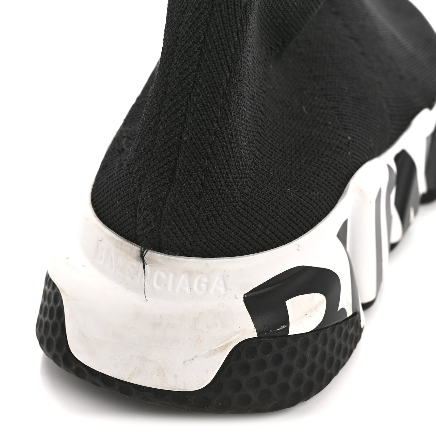 Neoprene Knit Womens Speed Graffiti Sneakers 38 Black White