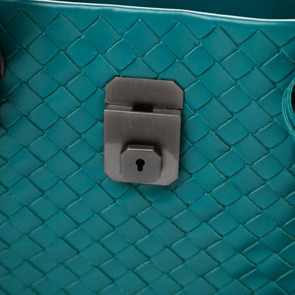 Bottega Veneta Light Calf Intrecciato Small Roma Teal 13 of 14