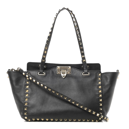 Valentino Garavani Vitello Small Rockstud Tote Black 1 of 16