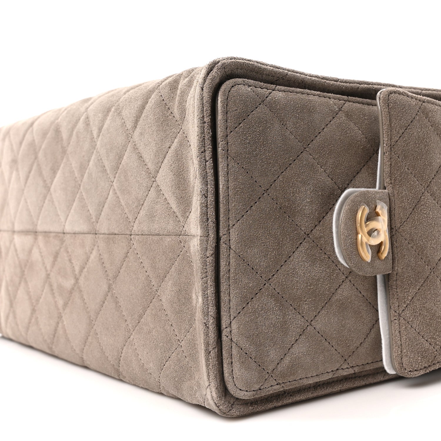 Chanel Suede Quilted Medium Chanel 25 Handbag Dark Grey 10 of 11