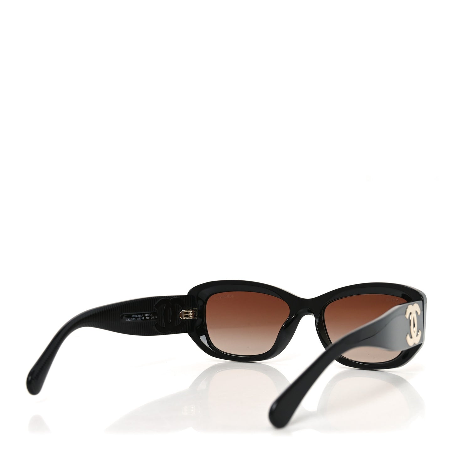 Acetate Rectangle Sunglasses 5493-A Black