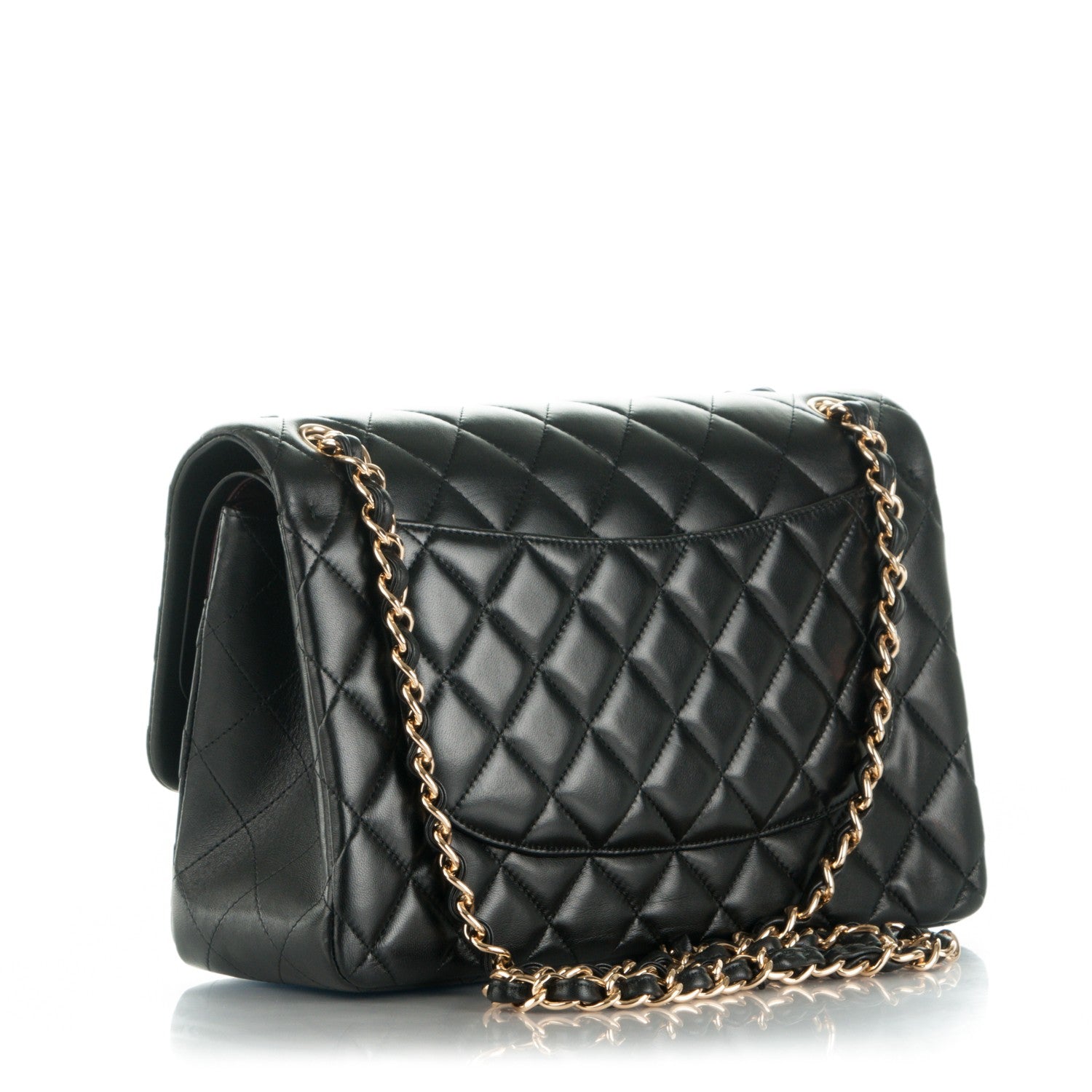 Chanel Lambskin Quilted Jumbo Double Flap Black 4 of 9