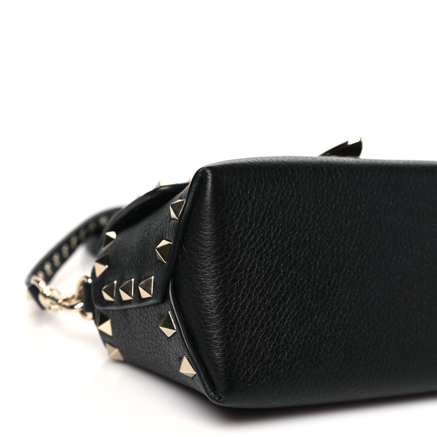 Valentino Garavani Pebbled Calfskin Mini Rockstud Crossbody Bag Black 8 of 9