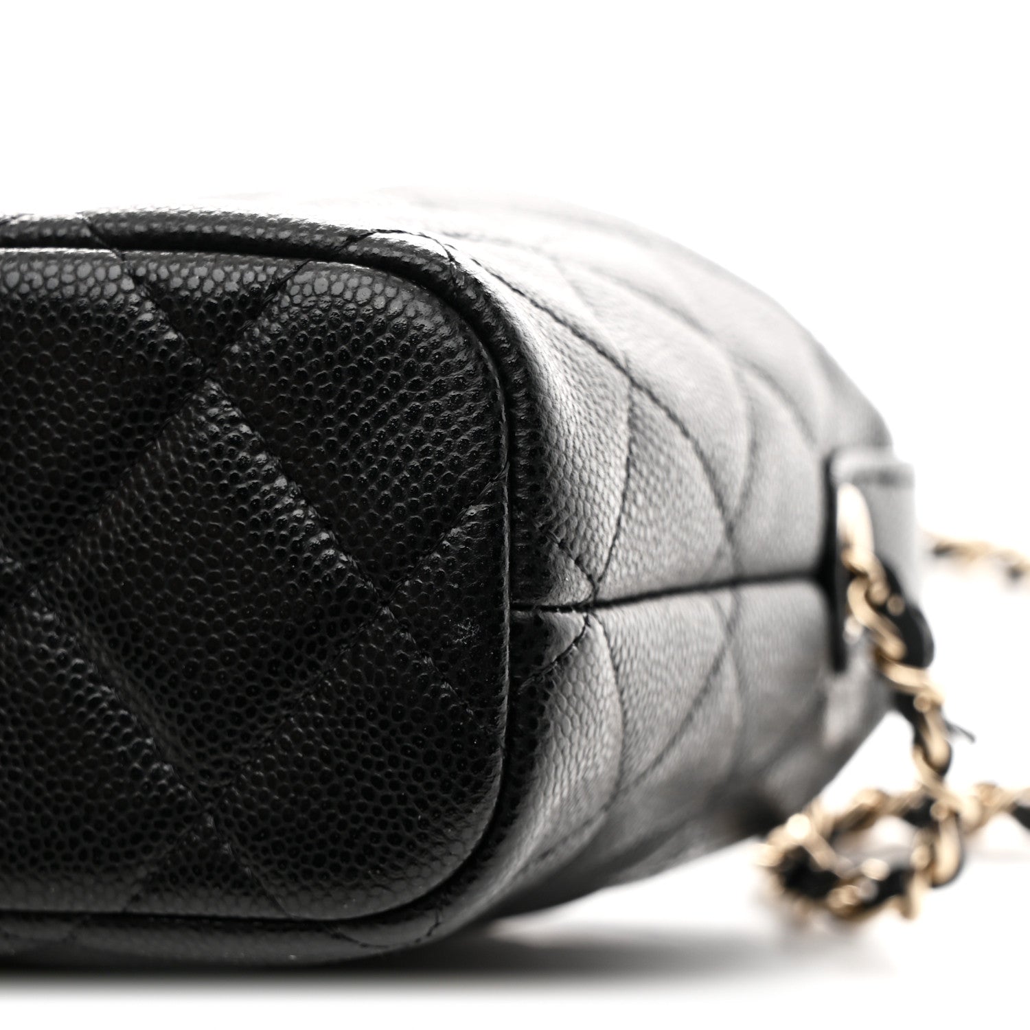 Chanel Caviar Quilted Hobo Clutch With Chain Black 11 of 12