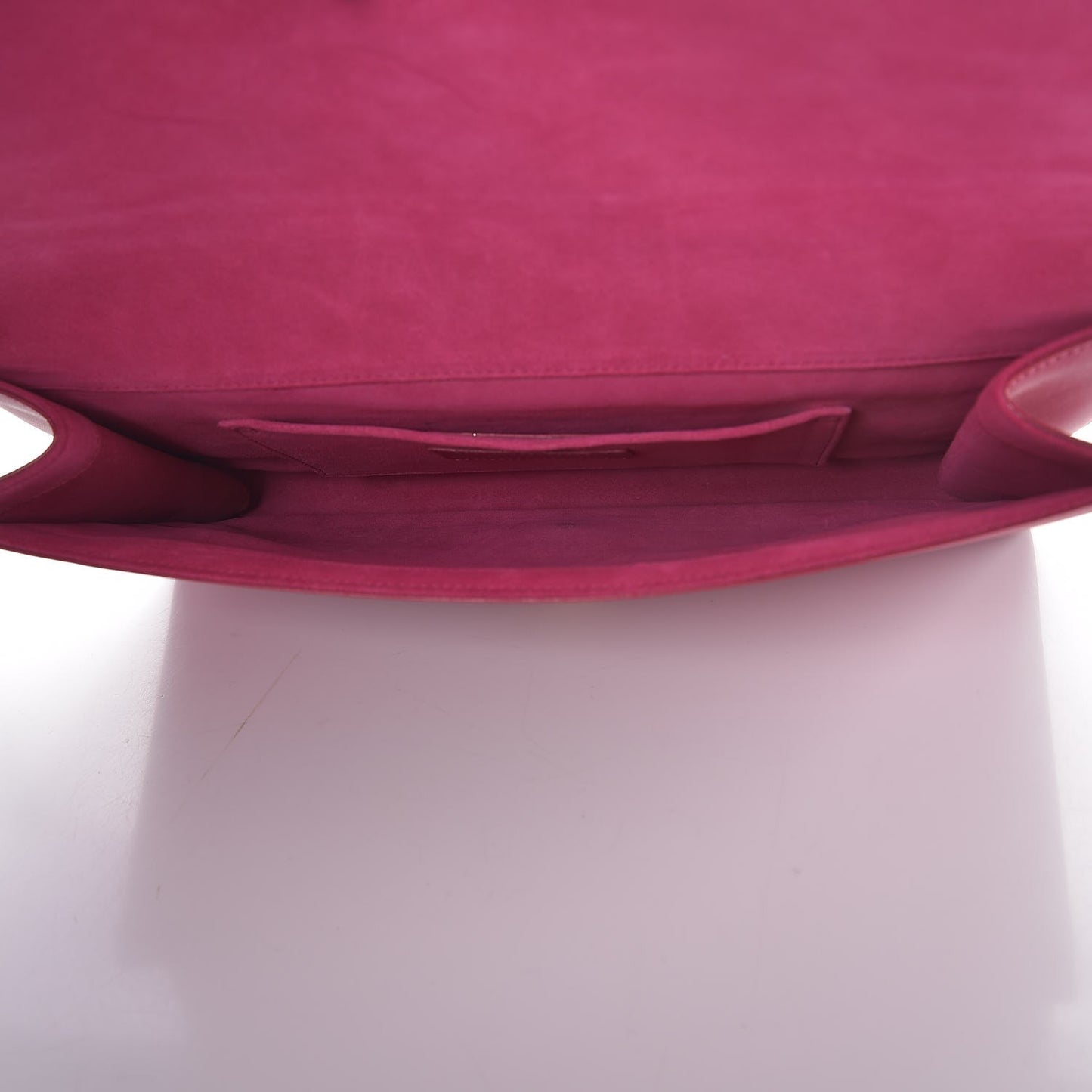 Calfskin Classic Y Ligne Clutch Fuchsia