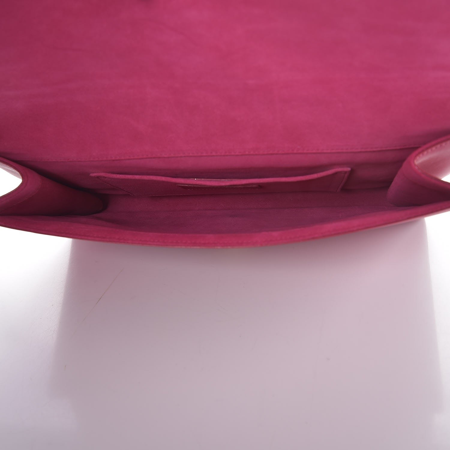 Saint Laurent Calfskin Classic Y Ligne Clutch Fuchsia 5 of 7