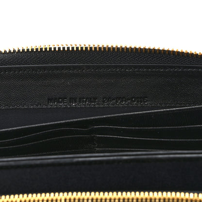 Christian Dior Lambskin Cannage Lady Dior Zip Wallet Black 7 of 13
