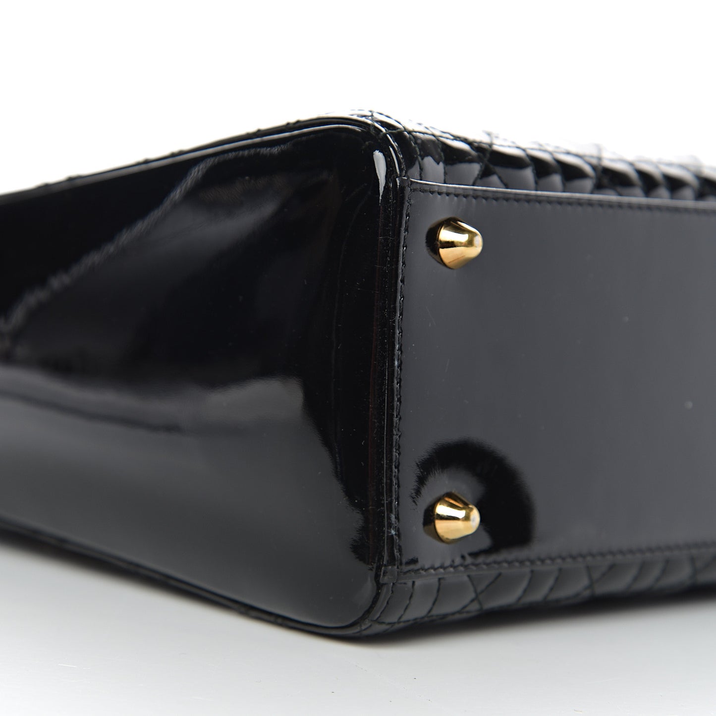 Patent Cannage Large Lady Dior Black