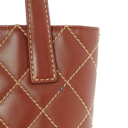 Chanel Calfskin Stitch Small Surpique Tote Brown 8 of 8
