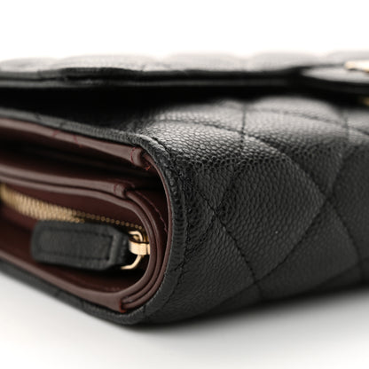 Chanel Caviar Quilted Compact Wallet On Chain WOC Black 11 of 13