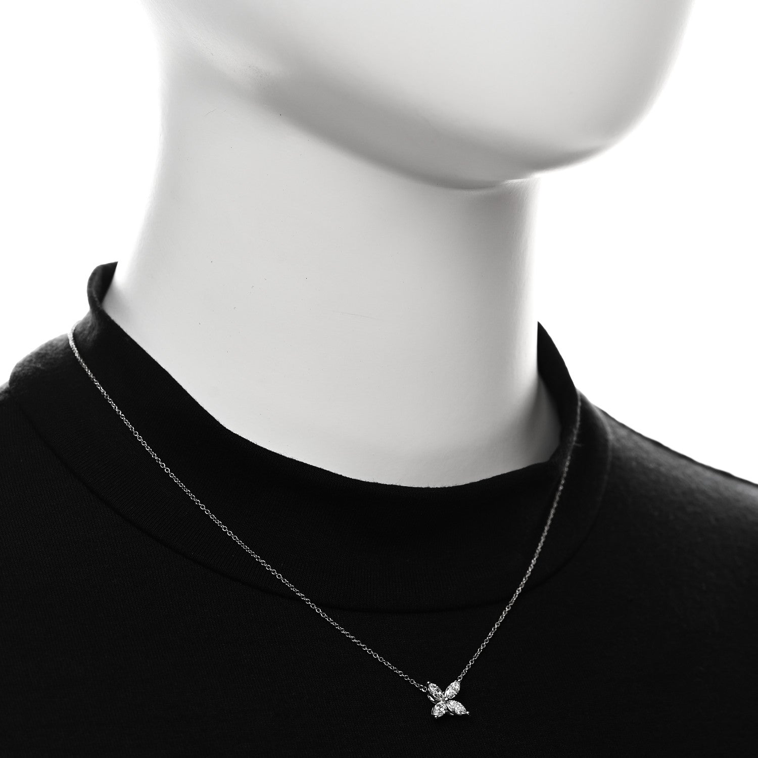 Tiffany Platinum Diamond Medium Victoria Necklace 2 of 6