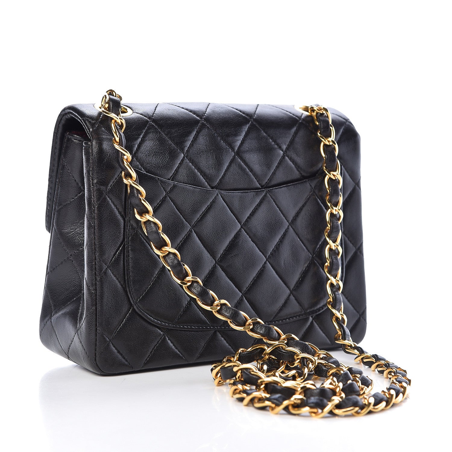 Chanel Lambskin Quilted Mini Square Flap Black 3 of 12