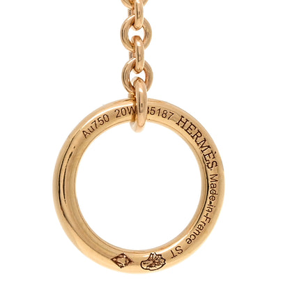 Hermes 18K Rose Gold Diamond TPM Vertige Coeur Necklace ST 4 of 5