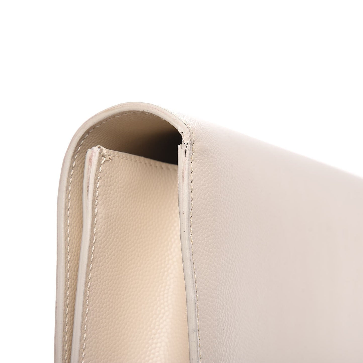 Grain De Poudre Classic Monogram Cassandre Clutch Dove White