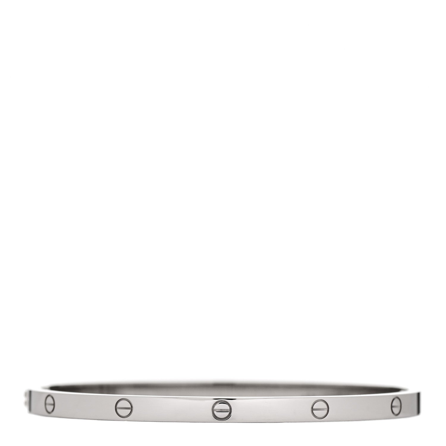 Cartier 18K White Gold Small LOVE Bracelet 17 2 of 4