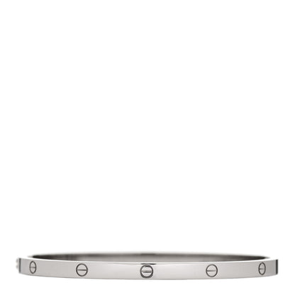 Cartier 18K White Gold Small LOVE Bracelet 17 2 of 4