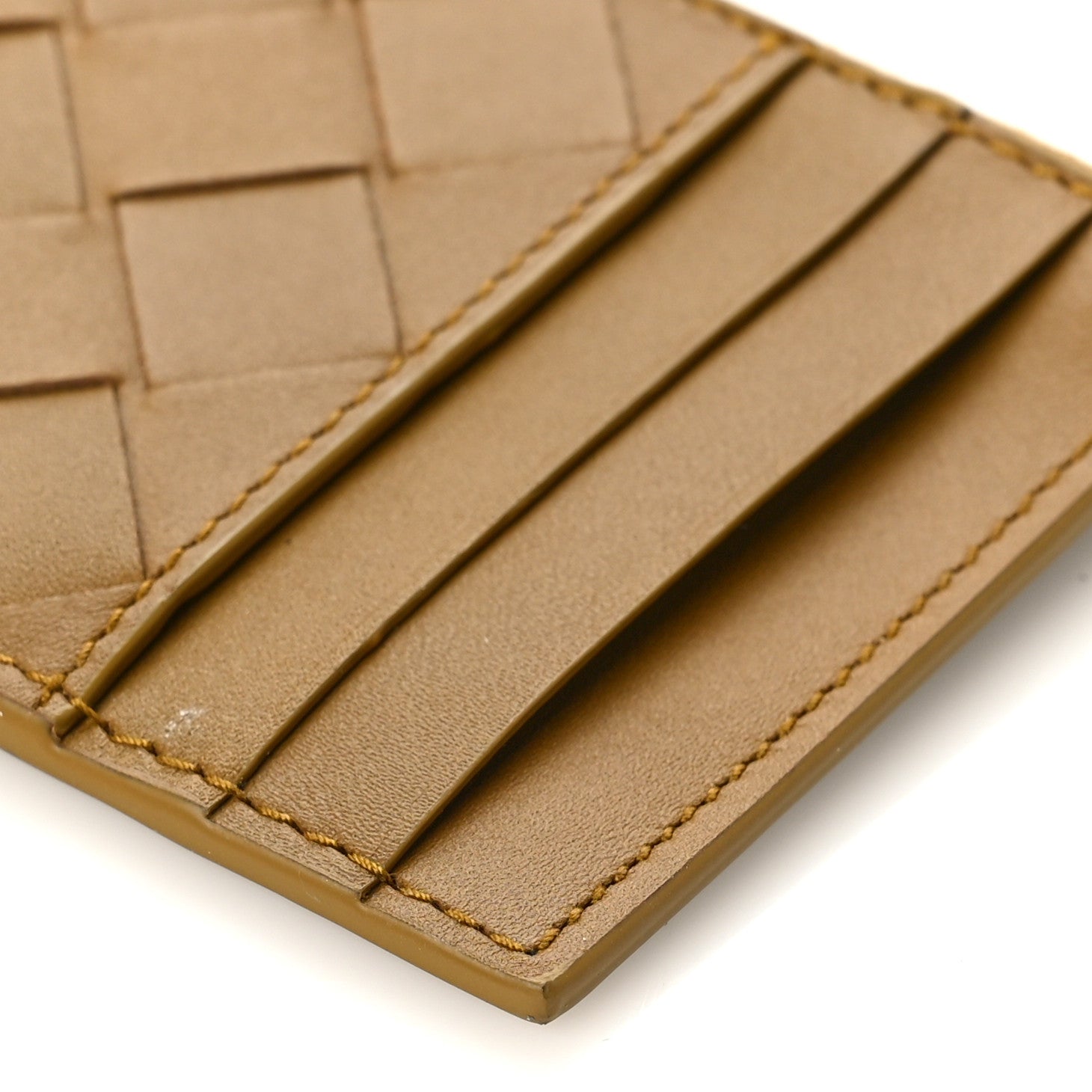 Bottega Veneta Calfskin Intrecciato Zip Card Holder Moutarde 8 of 8