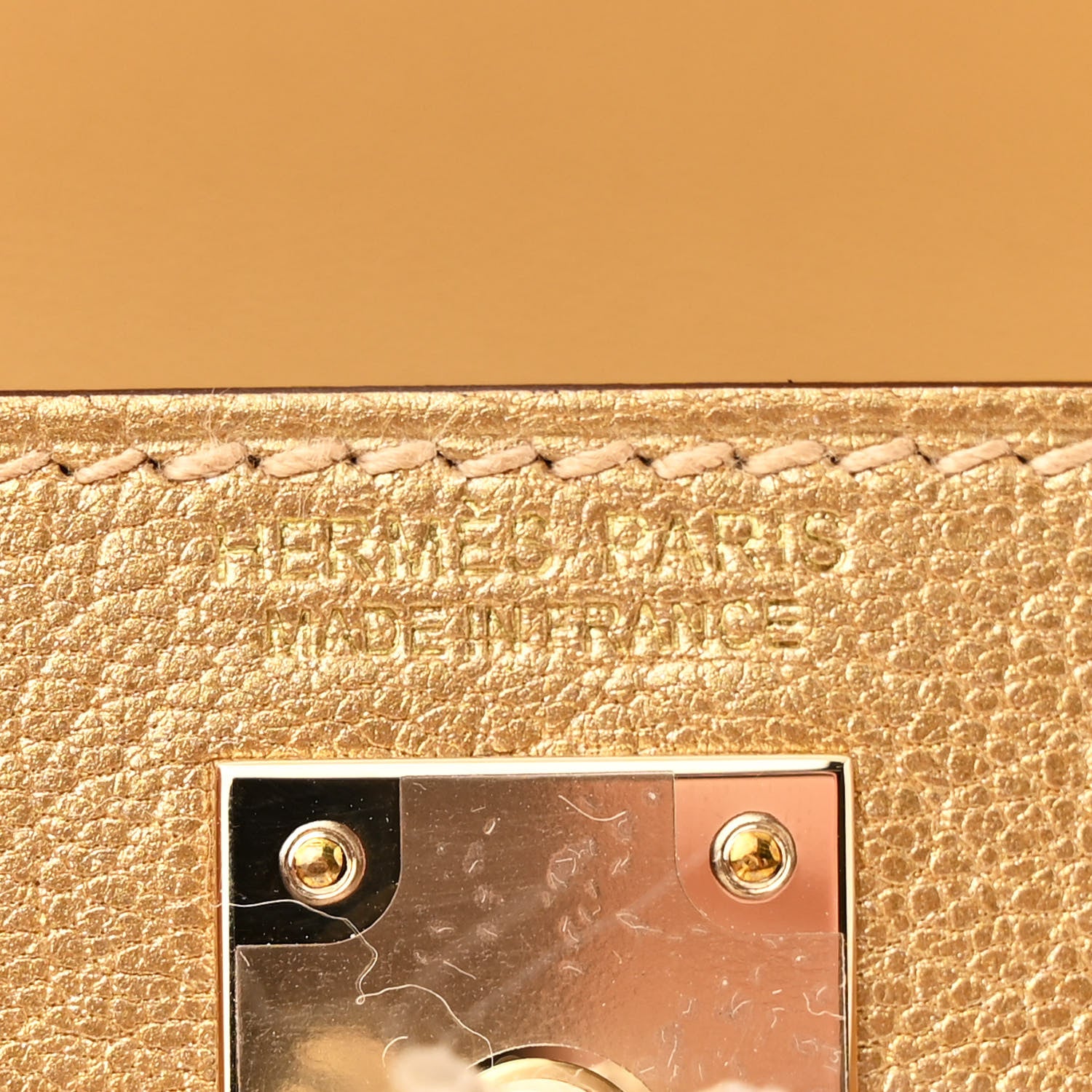 Hermes Metallic Chevre Chamkilight Mini Kelly Sellier 20 Dore 6 of 11