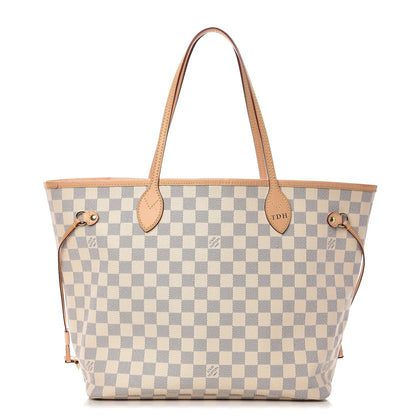 Louis Vuitton Damier Azur Neo Neverfull MM Rose Ballerine 1 of 10