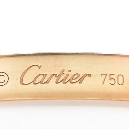Cartier 18K Yellow Gold LOVE Cuff Bracelet 17 5 of 8