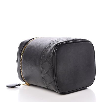 Chanel Lambskin Vanity Cosmetic Case Black 4 of 20