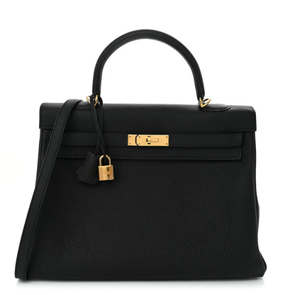 Hermes Togo Kelly Retourne 35 Black 1 of 12